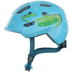 ABUS Casque De Loisirs Pour Enfants "Smiley 3.0" Blue Croco Shiny