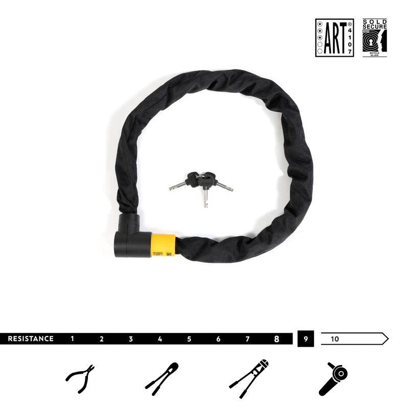 Antivol Vélo Chaîne Certifié ART3 920 L 4 Antivol Vélo Chaîne Certifié ART3 920 L – Image 2