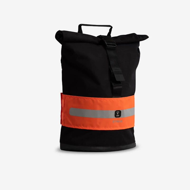 BTWIN BANDEAU DE VISIBILITE DE SAC JOUR NUIT ORANGE FLUO 3 BTWIN BANDEAU DE VISIBILITE DE SAC JOUR NUIT ORANGE FLUO