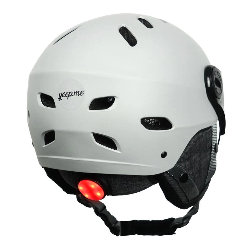 Casque LED H.30 Vision Cool Grey Avec Visière Pour Vélo, Trottinette 4 Casque LED H.30 Vision Cool Grey Avec Visière Pour Vélo, Trottinette – Image 2