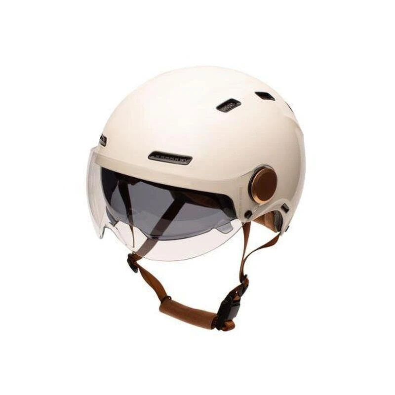 Casque Urbain Jet Cadence Crème Avec Visière 4 Casque Urbain Jet Cadence Crème Avec Visière – Image 2
