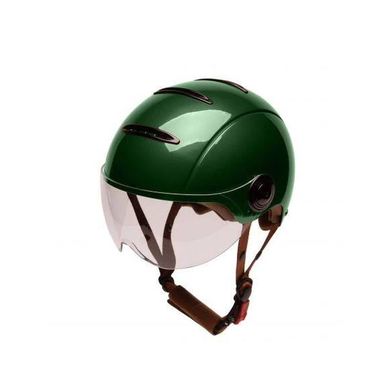 Casque Urbain Jet Tandem Green Avec Visière 5 Casque Urbain Jet Tandem Green Avec Visière – Image 3