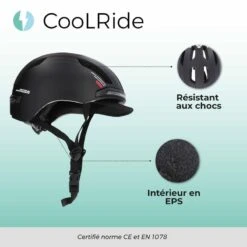 Casque Vélo Adulte Avec LED 52-58 Cm Multisport Noir Avec Visère Intégrée 11 Casque Vélo Adulte Avec LED 52-58 Cm Multisport Noir Avec Visère Intégrée -Vélotaf Magasin casque velo adulte avec led 52 58 cm multisport noir avec visere integree 2