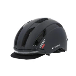 Casque Vélo Adulte Avec LED 52-58 Cm Multisport Noir Avec Visère Intégrée