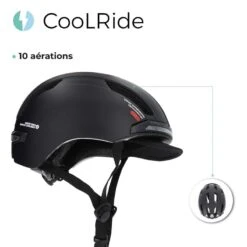 Casque Vélo Adulte Avec LED 52-58 Cm Multisport Noir Avec Visère Intégrée 13 Casque Vélo Adulte Avec LED 52-58 Cm Multisport Noir Avec Visère Intégrée -Vélotaf Magasin casque velo adulte avec led 52 58 cm multisport noir avec visere integree 4