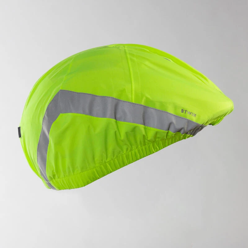 BTWIN COUVRE CASQUE IMPERMEABLE VISIBILITE NUIT ET JOUR 960 JAUNE FLUO 4 BTWIN COUVRE CASQUE IMPERMEABLE VISIBILITE NUIT ET JOUR 960 JAUNE FLUO – Image 2