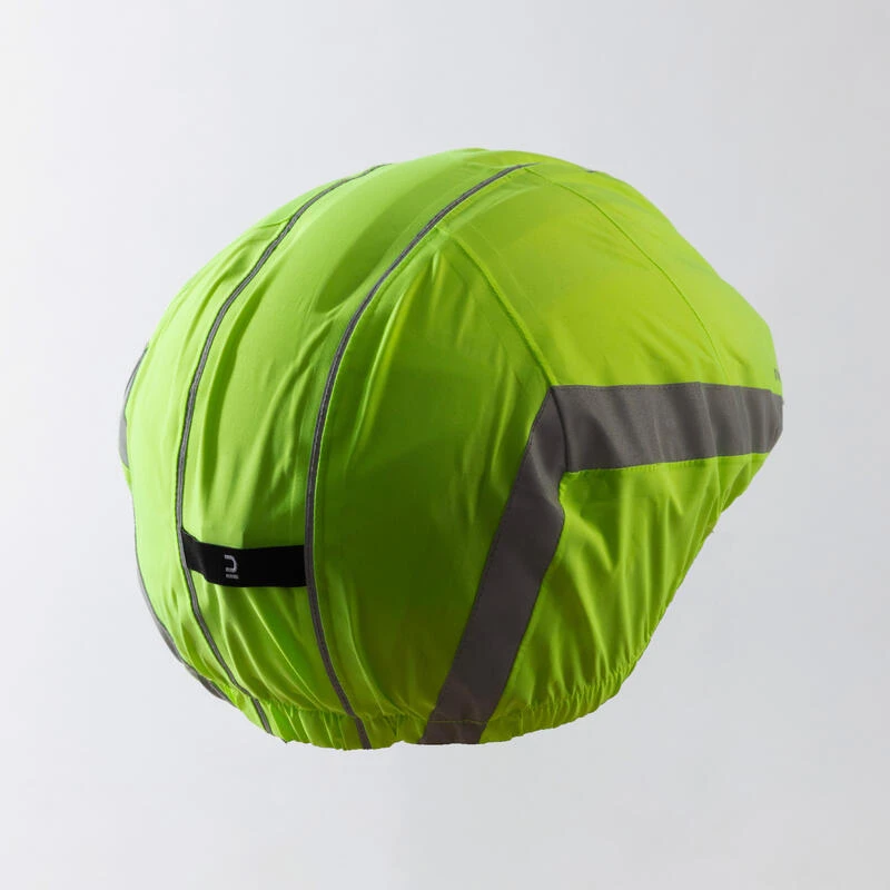 BTWIN COUVRE CASQUE IMPERMEABLE VISIBILITE NUIT ET JOUR 960 JAUNE FLUO 6 BTWIN COUVRE CASQUE IMPERMEABLE VISIBILITE NUIT ET JOUR 960 JAUNE FLUO – Image 4