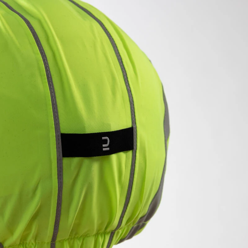 BTWIN COUVRE CASQUE IMPERMEABLE VISIBILITE NUIT ET JOUR 960 JAUNE FLUO 7 BTWIN COUVRE CASQUE IMPERMEABLE VISIBILITE NUIT ET JOUR 960 JAUNE FLUO – Image 5
