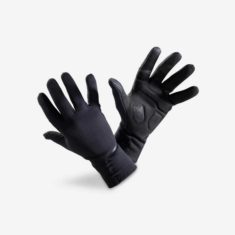 GANTS DE VELO 500 MI-SAISON NOIR 3 GANTS DE VELO 500 MI-SAISON NOIR