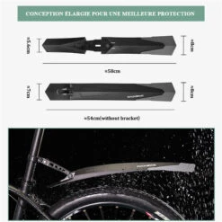 ROCKBROS Garde-boue De Vélo Garde-Boue VTT Avant Et Arrière Réglable En PP -Vélotaf Magasin garde boue de velo garde boue vtt avant et arriere reglable en pp 4