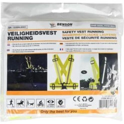 Benson Gilet De Sécurité Avec Bandes Réfléchissantes - Taille Universelle -Vélotaf Magasin gilet de securite avec bandes reflechissantes taille universelle 4