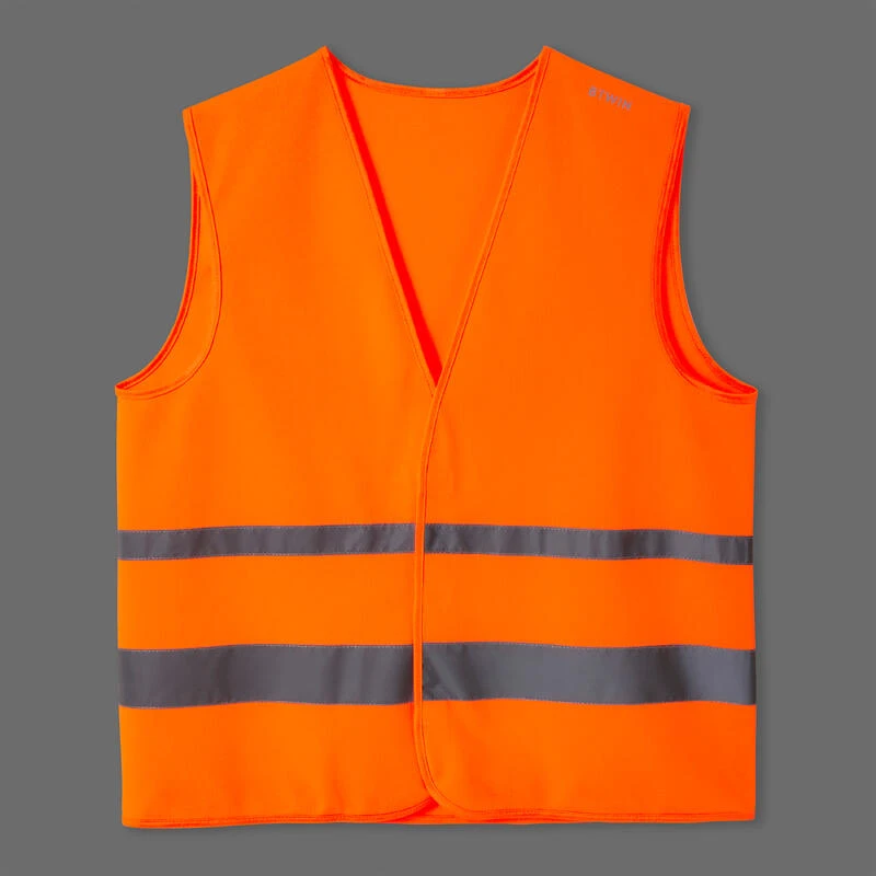 BTWIN GILET DE SECURITE HAUTE VISIBILITÉ VELO ORANGE FLUO 5 BTWIN GILET DE SECURITE HAUTE VISIBILITÉ VELO ORANGE FLUO – Image 3