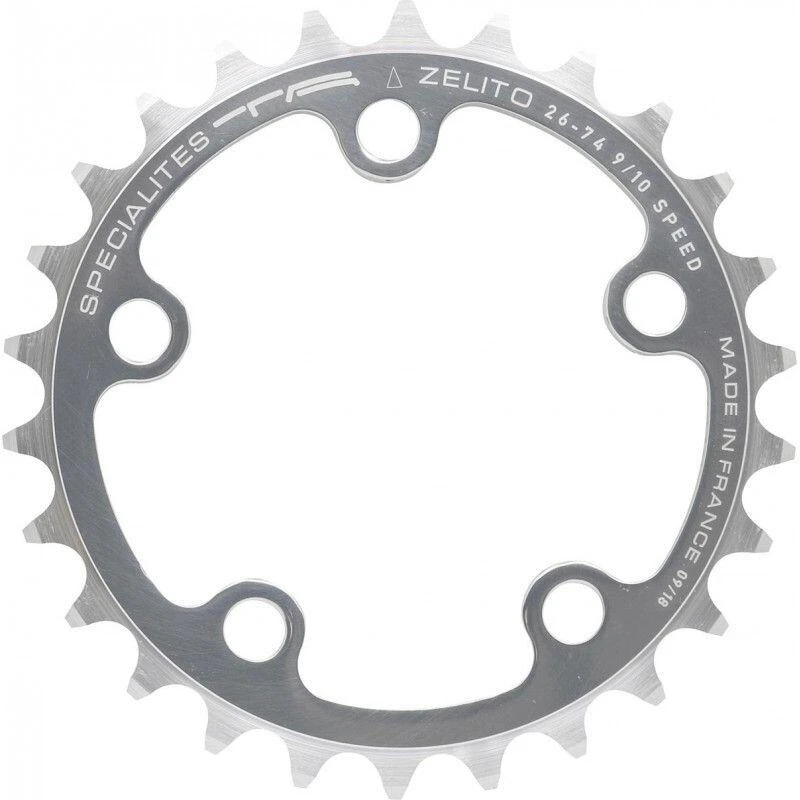 PLATEAU Diam 74 24 Dents 5 Branches INTERIEUR ZELITO Triple 9/10V Argent 3 PLATEAU Diam 74 24 Dents 5 Branches INTERIEUR ZELITO Triple 9/10V Argent