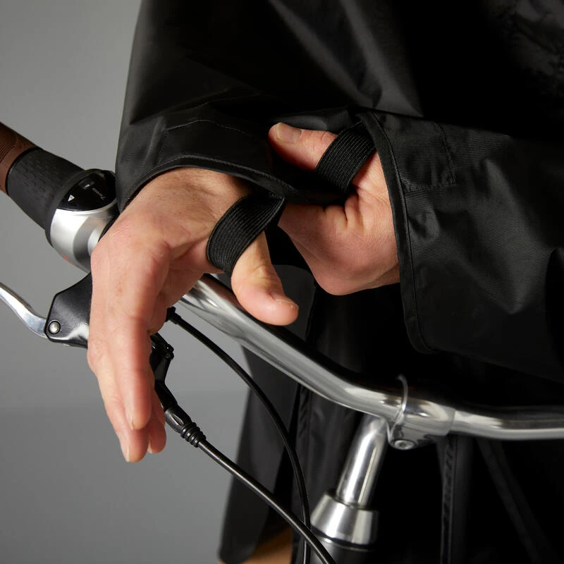 BTWIN PONCHO PLUIE VELO VILLE 100 NOIR 5 BTWIN PONCHO PLUIE VELO VILLE 100 NOIR – Image 3