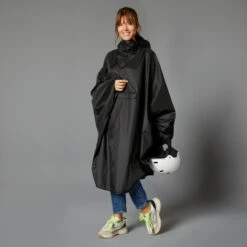BTWIN PONCHO PLUIE VELO VILLE 100 NOIR