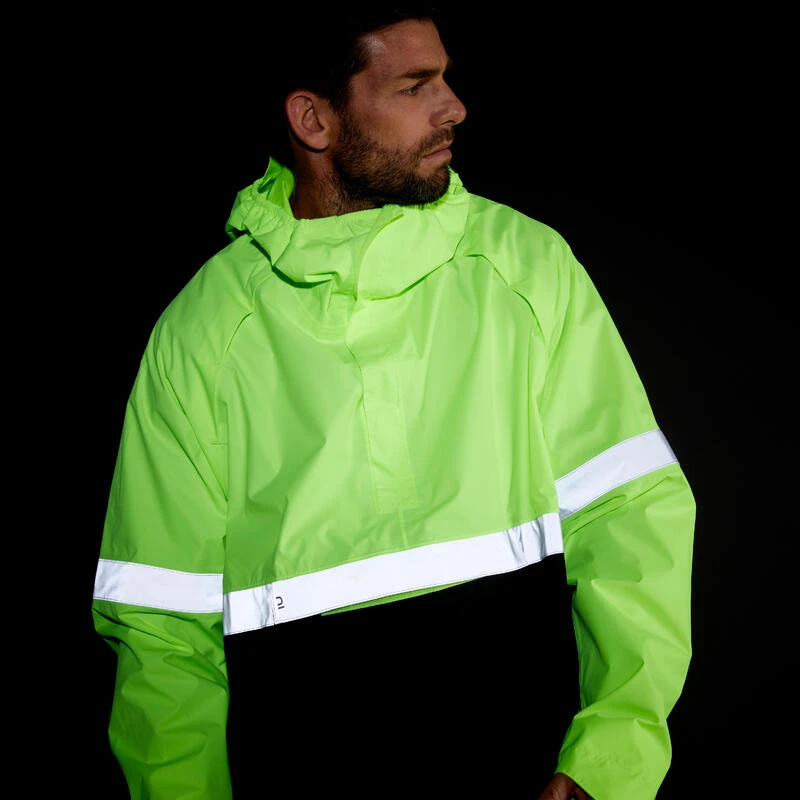 BTWIN PONCHO PLUIE VISIBILITE JOUR NUIT 560 NOIR JAUNE FLUO 12 BTWIN PONCHO PLUIE VISIBILITE JOUR NUIT 560 NOIR JAUNE FLUO – Image 10