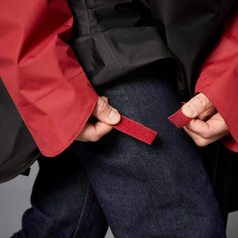 BTWIN PONCHO PLUIE VISIBILITE NUIT VELO VILLE 540 NOIR ROUGE 8 BTWIN PONCHO PLUIE VISIBILITE NUIT VELO VILLE 540 NOIR ROUGE – Image 6