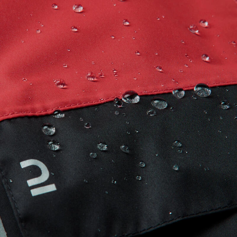 BTWIN PONCHO PLUIE VISIBILITE NUIT VELO VILLE 540 NOIR ROUGE 10 BTWIN PONCHO PLUIE VISIBILITE NUIT VELO VILLE 540 NOIR ROUGE – Image 8