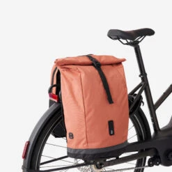 BTWIN SAC A DOS VELO POUR PORTE-BAGAGES DOUBLE 27 LITRES SEPIA 14 BTWIN SAC A DOS VELO POUR PORTE-BAGAGES DOUBLE 27 LITRES SEPIA -Vélotaf Magasin sac a dos velo pour porte bagages double 27 litres sepia 2
