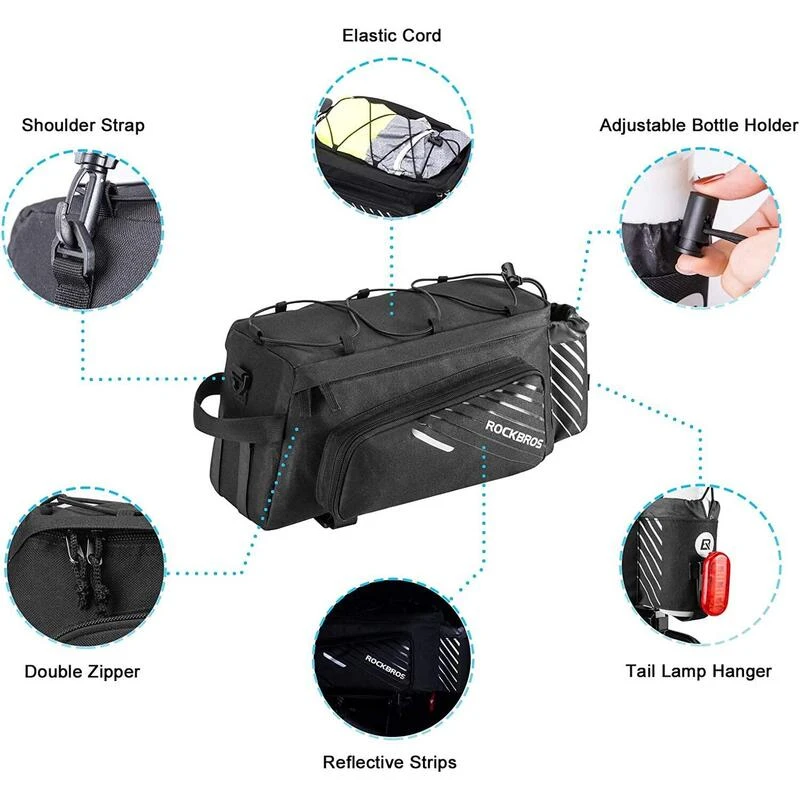 ROCKBROS Sac Vélo Arrière A9 Imperméable Extensible 4 ROCKBROS Sac Vélo Arrière A9 Imperméable Extensible – Image 2