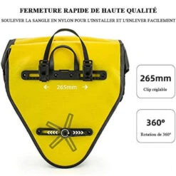 ROCKBROS Sacoche De Vélo Arrière Porte-Bagage Étanche Sac De Rangement VTT 20 L Jaune -Vélotaf Magasin sacoche de velo arriere porte bagage etanche sac de rangement vtt 20 l jaune 5