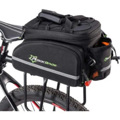 ROCKBROS Sacoche Vélo Porte-Bagage Arrière Sac De Rangement Étanche Housse De Pluie Noir