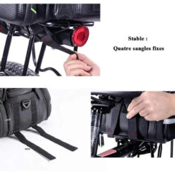 ROCKBROS Sacoche Vélo Porte-Bagage Arrière Sac De Rangement Étanche Housse De Pluie Noir -Vélotaf Magasin sacoche velo porte bagage arriere sac de rangement etanche housse de pluie noir 3