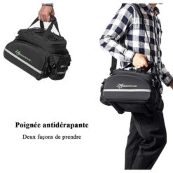 ROCKBROS Sacoche Vélo Porte-Bagage Arrière Sac De Rangement Étanche Housse De Pluie Noir -Vélotaf Magasin sacoche velo porte bagage arriere sac de rangement etanche housse de pluie noir 5
