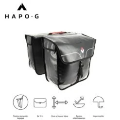 Sacoche Vélo Porte Bagage étanche 32L Noir - Vélo électrique, VTT, VTC - HAPO-G 13 Sacoche Vélo Porte Bagage étanche 32L Noir - Vélo électrique, VTT, VTC - HAPO-G -Vélotaf Magasin sacoche velo porte bagage etanche 32l noir velo electrique vtt vtc hapo g 4