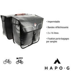 Sacoche Vélo Porte Bagage étanche 32L Noir - Vélo électrique, VTT, VTC - HAPO-G 15 Sacoche Vélo Porte Bagage étanche 32L Noir - Vélo électrique, VTT, VTC - HAPO-G -Vélotaf Magasin sacoche velo porte bagage etanche 32l noir velo electrique vtt vtc hapo g 6