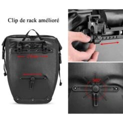 ROCKBROS Sacoche Vélo Porte Bagages Multifonctionnel Sac De Siège De Vélo Étanche 20-27L -Vélotaf Magasin sacoche velo porte bagages multifonctionnel sac de siege de velo etanche 20 27l 3