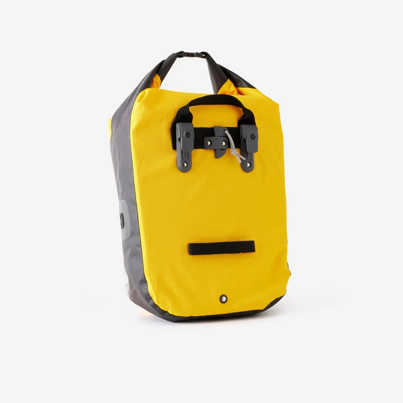 SACOCHE VELO SUR PORTE-BAGAGES 500 20L IMPERMEABLE JAUNE 4 SACOCHE VELO SUR PORTE-BAGAGES 500 20L IMPERMEABLE JAUNE – Image 2