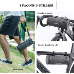 ROCKBROS Sac/Sacoche Vélo Guidon Avant VTT étanche Panier Vélo 2L Étanche Noir -Vélotaf Magasin sacsacoche velo guidon avant vtt etanche panier velo 2l etanche noir 2