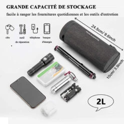 ROCKBROS Sac/Sacoche Vélo Guidon Avant VTT étanche Panier Vélo 2L Étanche Noir -Vélotaf Magasin sacsacoche velo guidon avant vtt etanche panier velo 2l etanche noir 4