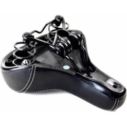 Benson Selle De Vélo Noir - Selle Confort Gel Hommes/Femmes -Vélotaf Magasin selle de velo noir selle confort gel hommesfemmes 2