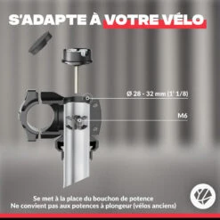 Shapeheart Support Porte Téléphone Pour Fourche De Vélo (Téléphone M) -Vélotaf Magasin support porte telephone pour fourche de velo telephone m 3