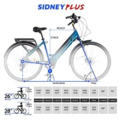 Vélo Ville Électrique Urbanbiker Sidney PLUS, Bleu, 26¨,540 Wh (15Ah 48V) 15 Vélo Ville Électrique Urbanbiker Sidney PLUS, Bleu, 26¨,540 Wh (15Ah 48V) -Vélotaf Magasin velo ville electrique urbanbiker sidney plus bleu 26540 wh 15ah 48v 6