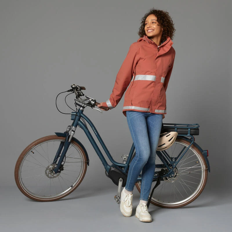 BTWIN VESTE PLUIE CHAUDE VELO VILLE VISIBILITE NUIT 540 FEMME TERRA COTTA 4 BTWIN VESTE PLUIE CHAUDE VELO VILLE VISIBILITE NUIT 540 FEMME TERRA COTTA – Image 2