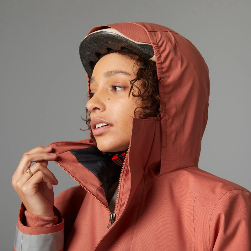 BTWIN VESTE PLUIE CHAUDE VELO VILLE VISIBILITE NUIT 540 FEMME TERRA COTTA 7 BTWIN VESTE PLUIE CHAUDE VELO VILLE VISIBILITE NUIT 540 FEMME TERRA COTTA – Image 5