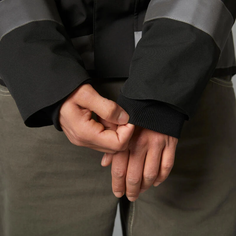 BTWIN VESTE PLUIE CHAUDE VELO VILLE VISIBILITE NUIT 540 HOMME NOIR 10 BTWIN VESTE PLUIE CHAUDE VELO VILLE VISIBILITE NUIT 540 HOMME NOIR – Image 8