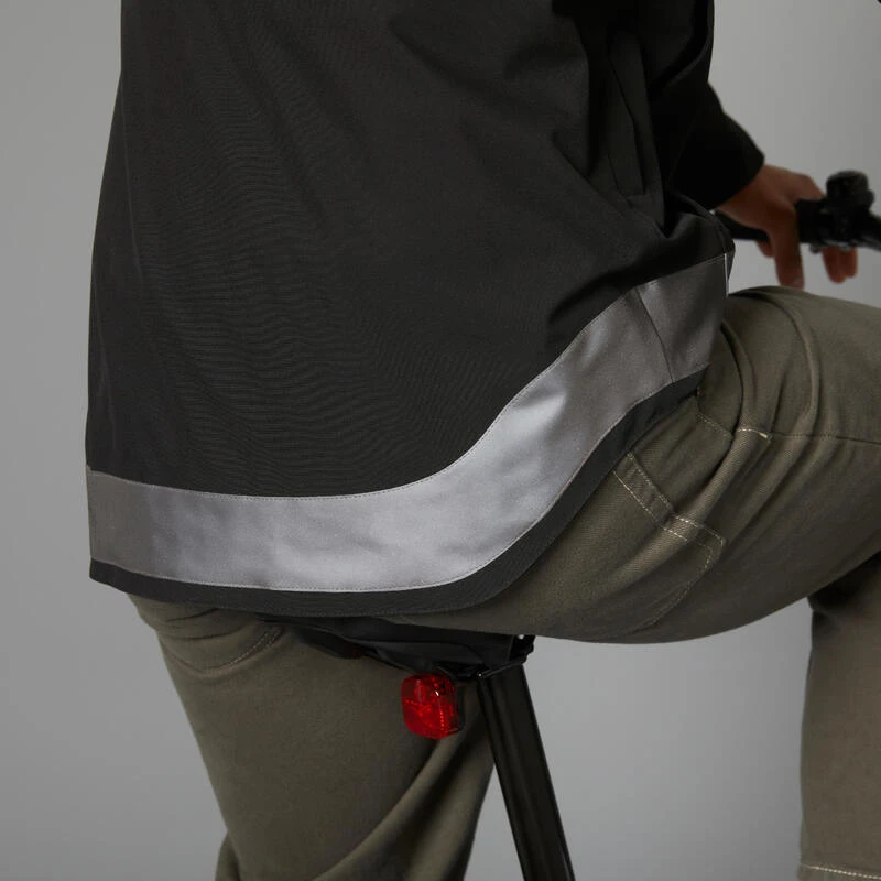 BTWIN VESTE PLUIE CHAUDE VELO VILLE VISIBILITE NUIT 540 HOMME NOIR 12 BTWIN VESTE PLUIE CHAUDE VELO VILLE VISIBILITE NUIT 540 HOMME NOIR – Image 10